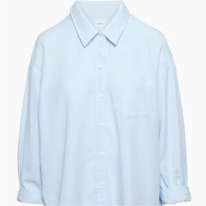 Aritzia oversized relaxed shirt light blue